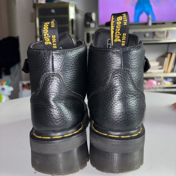 Dr. Martens Black Boots with Floral Buckles - Picture 3 of 6